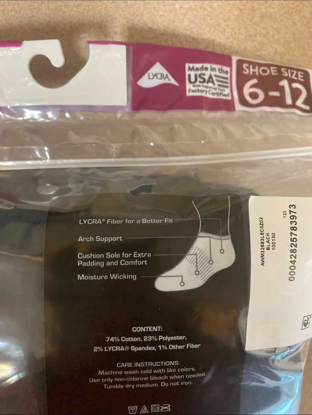 Athletic Works Men’s Low Cut Socks - Black